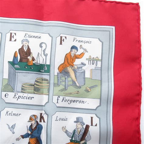 L'Alphabet des Metiers Hermes Scarf 